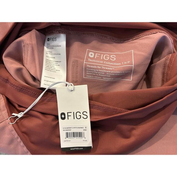 Figs Yola Maternity Scrub Pants™ 2.0 Small Petite Mauve - Picture 4 of 4